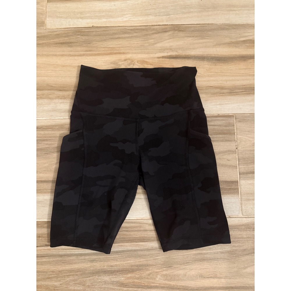 Lululemon Align High-Rise Short with Pockets Heritage 365 Camo Deep Coal Size 4 - Picture 2 of 6